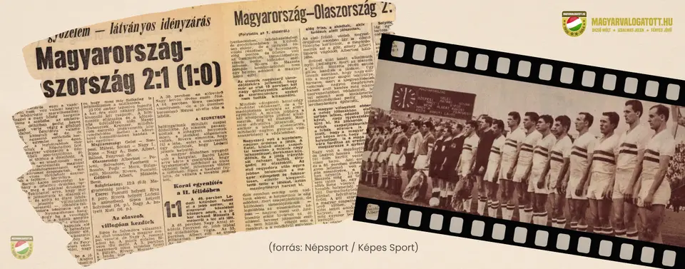Már hatvan éve: Magyarország-Olaszország 2-1